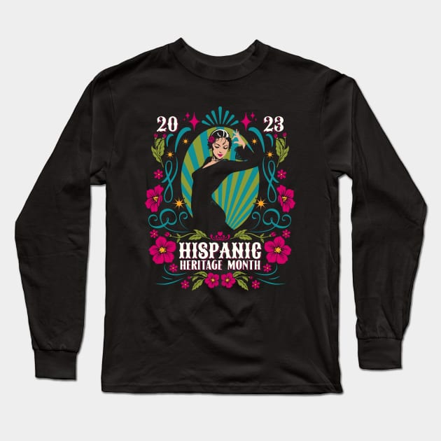 Hispanic Heritage Month Long Sleeve T-Shirt by Garment Monkey Co.